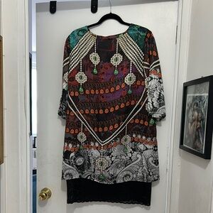 Multicolor Patterned Women's Top